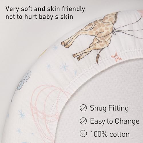 Musselin-Spannbettlaken für Kinderwagen 2er-Pack – Weich & Atmungsaktiv für Neugeborene, OEKO-TEX 100, 83 x 43 cm