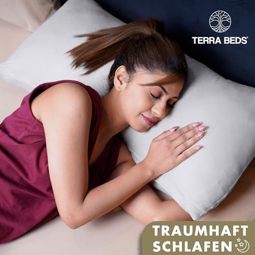 Kissenbezug 40 x 80 (2er Set) - Atmungsaktive 100% Baumwolle - Weich, Reißverschluss, für gemütliche Nächte