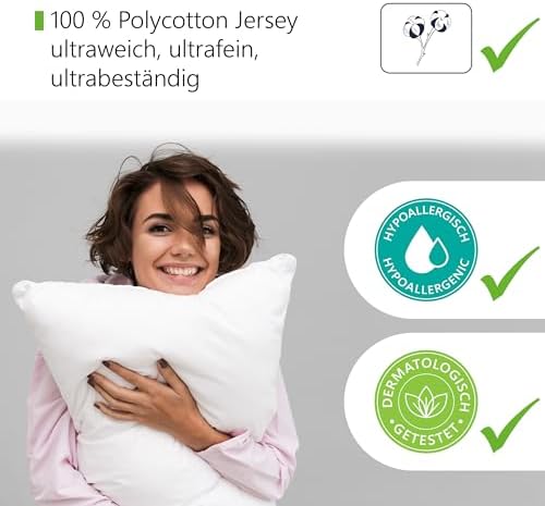 Aegis® Twillie Kissenbezug 40x60 cm – Wasserdicht, Atmungsaktiv, Hypoallergen – Ideal für Allergiker und Schlafkomfort