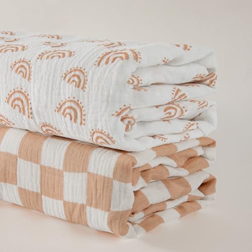 Musselin-Spannbettlaken für Kinderwagen 2er-Pack – Weich & Atmungsaktiv für Neugeborene, OEKO-TEX 100, 83 x 43 cm