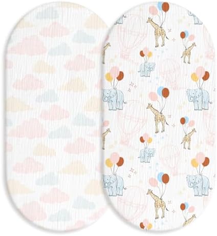 Musselin-Spannbettlaken für Kinderwagen 2er-Pack – Weich & Atmungsaktiv für Neugeborene, OEKO-TEX 100, 83 x 43 cm