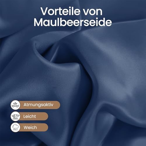 THXSILK 25 Momme Seidenkissenbezug für Haar und Haut - Hypoallergen mit verstecktem Reißverschluss, 40x80cm Holzkohle