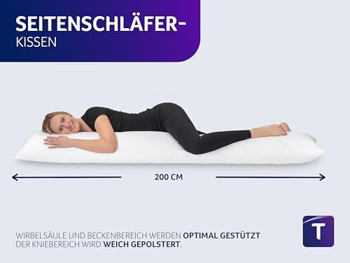 Traumnacht Seitenschläferkissen mit Cord-Bezug, waschbar & leicht, ideal für gemütlichen Schlafkomfort zuhause