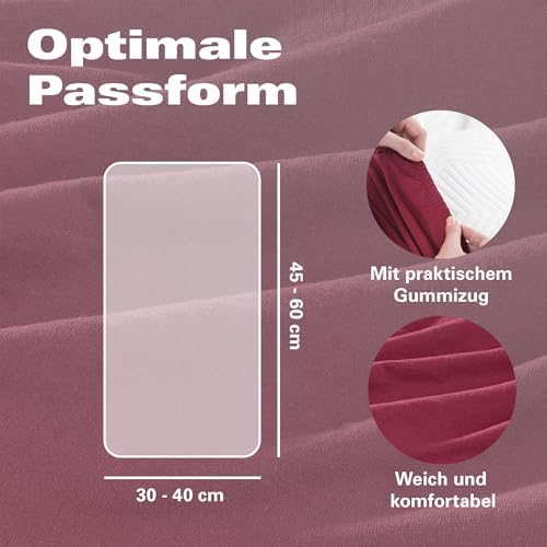 BaSaTex Bio Kissenbezüge 2er Pack für Nackenkissen | 97% GOTS-Baumwolle & Elasthan für hohen Komfort | Ideal für gesunde