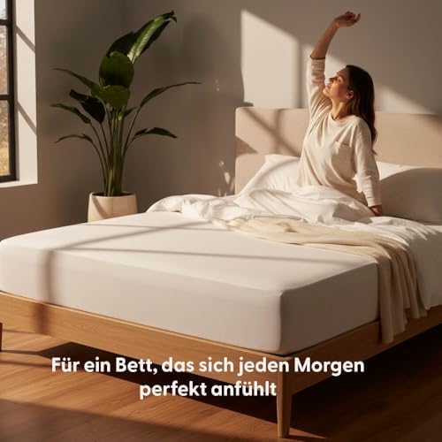 Premium Spannbettlaken 180-200 x 200 cm aus Jersey Baumwolle – ÖKO-TEX 100 zertifiziert für besten Schlafkomfort in Graf