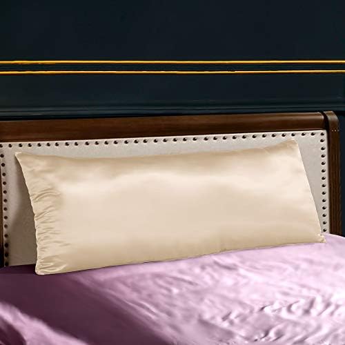 THXSILK 25 Momme Seidenkissenbezug für Haar und Haut - Hypoallergen mit verstecktem Reißverschluss, 40x80cm Holzkohle