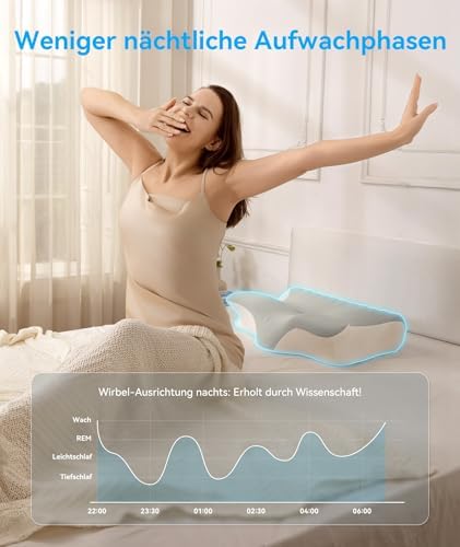 Orthopädisches Memory Foam Kissen von – Ergonomisches, höhenverstellbares Nackenkissen für optimalen Schlafkomfort für