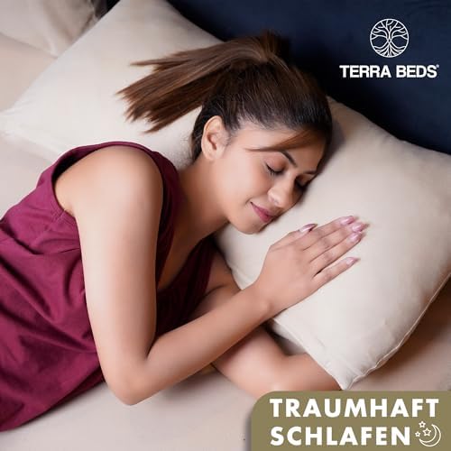 Kissenbezug 40 x 80 (2er Set) - Atmungsaktive 100% Baumwolle - Weich, Reißverschluss, für gemütliche Nächte