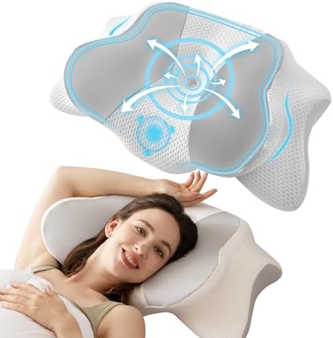 Orthopädisches Nackenkissen von – Memory Foam Kopfkissen für besten Schlafkomfort bei Nacken- und Schulterschmerzen für