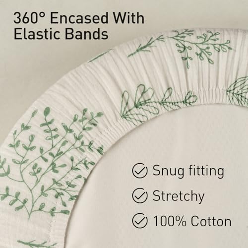 Musselin-Spannbettlaken für Kinderwagen 2er-Pack – Weich & Atmungsaktiv für Neugeborene, OEKO-TEX 100, 83 x 43 cm