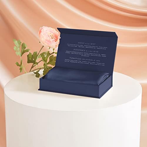 THXSILK 25 Momme Seidenkissenbezug für Haar und Haut - Hypoallergen mit verstecktem Reißverschluss, 40x80cm Holzkohle