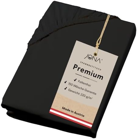 Premium Spannbettlaken 180-200 x 200 cm aus Jersey Baumwolle – ÖKO-TEX 100 zertifiziert für besten Schlafkomfort in Graf