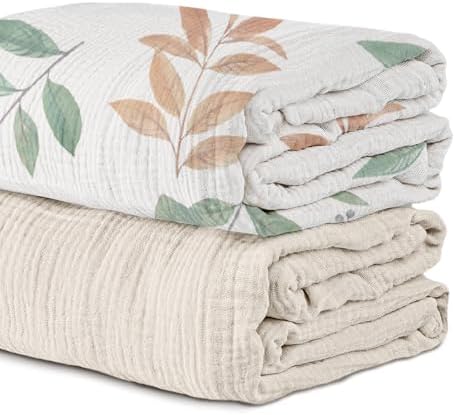 Musselin-Spannbettlaken für Kinderwagen 2er-Pack – Weich & Atmungsaktiv für Neugeborene, OEKO-TEX 100, 83 x 43 cm