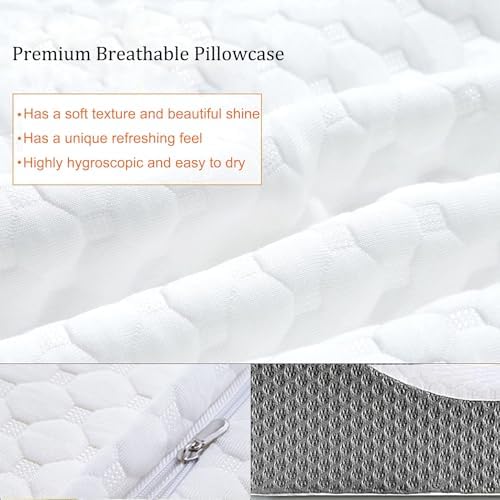 2025 Ergonomisches Hohe Dichte Memory Foam Kissen - Orthopädisches Kopfkissen für Nacken- und Schulterschmerzen mit abne