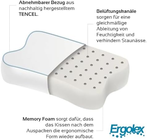 Ergonomisches Schlafkissen von – Orthopädisches Nackenkissen für besseren Schlaf – Ideal für Seitenschläfer!