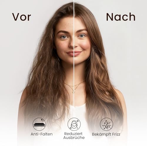 THXSILK 25 Momme Seidenkissenbezug für Haar und Haut - Hypoallergen mit verstecktem Reißverschluss, 40x80cm Holzkohle