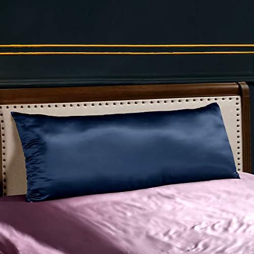 THXSILK 25 Momme Seidenkissenbezug für Haar und Haut - Hypoallergen mit verstecktem Reißverschluss, 40x80cm Holzkohle