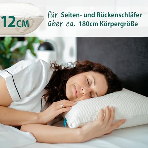KNERST® Nackenkissen - Orthopädisches Memory Foam Kopfkissen für besten Komfort beim Schlafen - Ergonomisch, OEKO-TEX 40