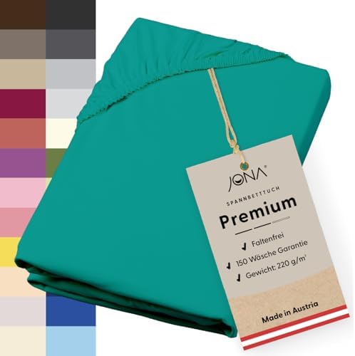 Premium Spannbettlaken 180-200 x 200 cm aus Jersey Baumwolle – ÖKO-TEX 100 zertifiziert für besten Schlafkomfort in Graf