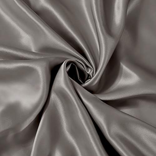 THXSILK 25 Momme Seidenkissenbezug für Haar und Haut - Hypoallergen mit verstecktem Reißverschluss, 40x80cm Holzkohle