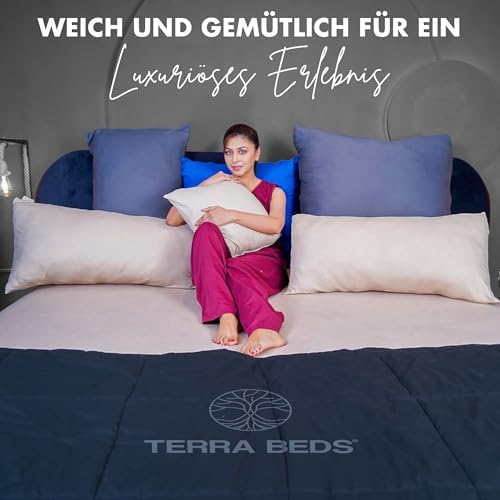 Kissenbezug 40 x 80 (2er Set) - Atmungsaktive 100% Baumwolle - Weich, Reißverschluss, für gemütliche Nächte