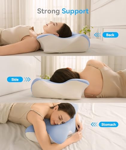 Orthopädisches Memory Foam Kissen von – Ergonomisches, höhenverstellbares Nackenkissen für optimalen Schlafkomfort für