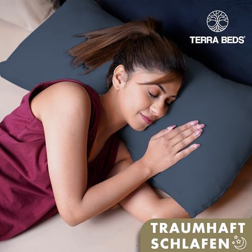 Kissenbezug 40 x 80 (2er Set) - Atmungsaktive 100% Baumwolle - Weich, Reißverschluss, für gemütliche Nächte