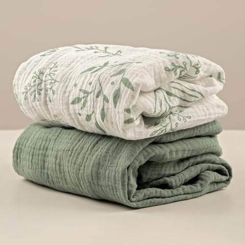 Musselin-Spannbettlaken für Kinderwagen 2er-Pack – Weich & Atmungsaktiv für Neugeborene, OEKO-TEX 100, 83 x 43 cm