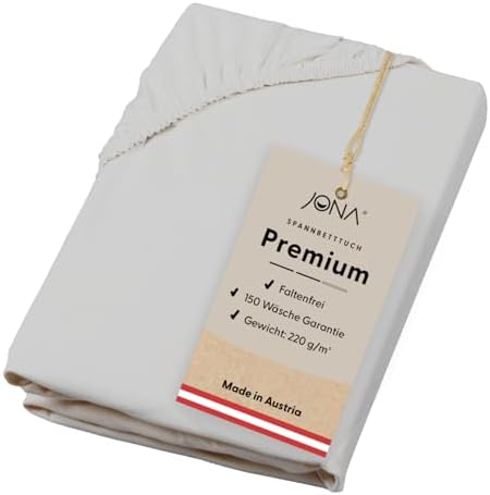 Premium Spannbettlaken 180-200 x 200 cm aus Jersey Baumwolle – ÖKO-TEX 100 zertifiziert für besten Schlafkomfort in Graf