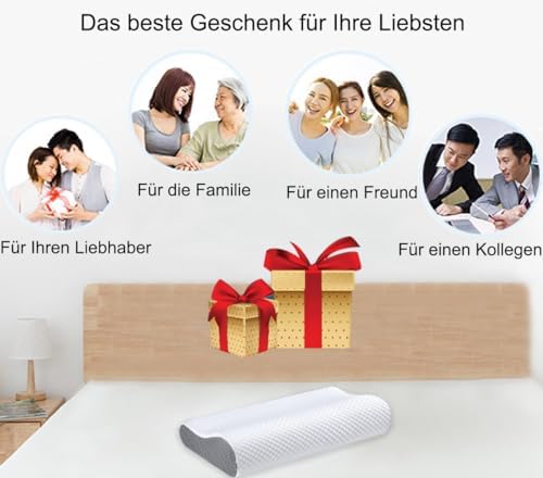 2025 Ergonomisches Hohe Dichte Memory Foam Kissen - Orthopädisches Kopfkissen für Nacken- und Schulterschmerzen mit abne