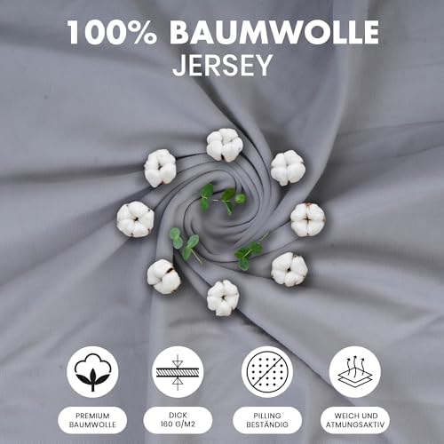 Kissenbezug 40 x 80 (2er Set) - Atmungsaktive 100% Baumwolle - Weich, Reißverschluss, für gemütliche Nächte