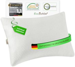 EcoSchlaf® Airflow Kopfkissen – Ergonomisches Memory Foam Nackenkissen für Seitenschläfer – Optimaler Schlafkomfort ohne