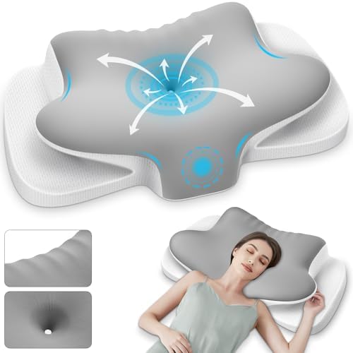 Nackenstützkissen von – Atmungsaktives Memory Foam Kissen für ergonomischen Schlaf in allen Positionen