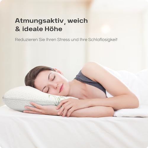 Sleeptime Orthopädisches Nackenstützkissen 70x40cm - Visko-Gelschaum & Bamboo-Bezug für erholsamen Schlaf