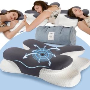 IDEA Nackenkissen - Ergonomisches Memory Foam Kopfkissen für Nackenschmerzen, ideal für Reisen!
