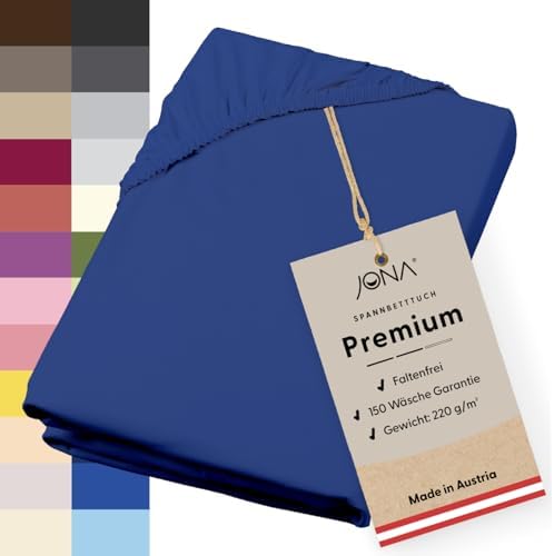 Premium Spannbettlaken 180-200 x 200 cm aus Jersey Baumwolle – ÖKO-TEX 100 zertifiziert für besten Schlafkomfort in Graf