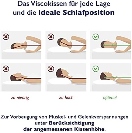 FMP Matratzenmanufaktur Visco Nackenstützkissen 11 cm – Orthopädischer Komfort für erholsamen Schlaf in Weiß