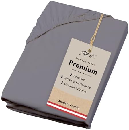Premium Spannbettlaken 180-200 x 200 cm aus Jersey Baumwolle – ÖKO-TEX 100 zertifiziert für besten Schlafkomfort in Graf