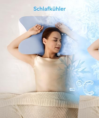 Orthopädisches Memory Foam Kissen von – Ergonomisches, höhenverstellbares Nackenkissen für optimalen Schlafkomfort für