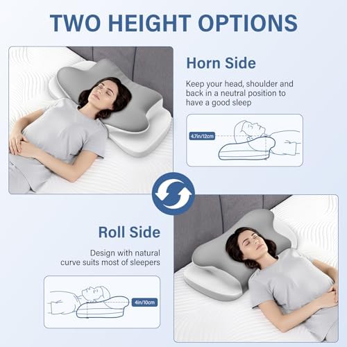 Nackenstützkissen von – Atmungsaktives Memory Foam Kissen für ergonomischen Schlaf in allen Positionen