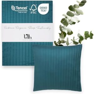 LAH Dream Deco 100% Tencel Lyocell Kissenbezug – Luxus für dekorative Kissen, hypoallergen & ultraweich in Petrol (40x40