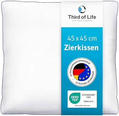 inSPIRO Kopfkissen 80x80 – Ergonomisches Premium Nackenstützkissen für alle Schlaftypen, OEKO-TEX®-zertifiziert, Made in