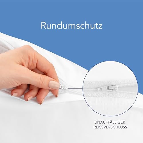 Dreamzie Kissenschoner 80x80 cm - 2er Set Wasserdicht & Allergikerfreundlich - Oeko-Tex, Ideal für Kinder und empfindlic