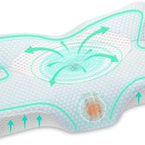 Elviros Orthopädisches Kopfkissen aus Memory Foam für Seitenschläfer – Ergonomisches Kissen gegen Nackenschmerzen, Blau,