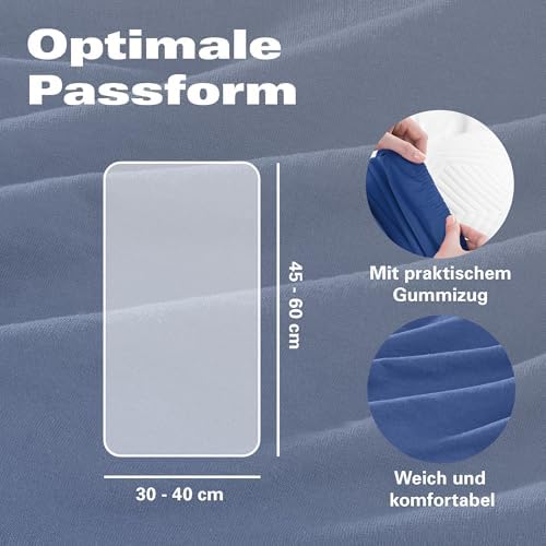 BaSaTex Bio Kissenbezüge 2er Pack für Nackenkissen | 97% GOTS-Baumwolle & Elasthan für hohen Komfort | Ideal für gesunde