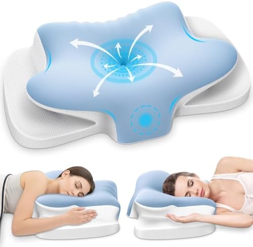 Nackenstützkissen von – Atmungsaktives Memory Foam Kissen für ergonomischen Schlaf in allen Positionen
