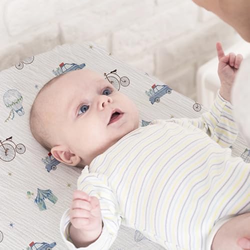 Musselin-Spannbettlaken für Kinderwagen 2er-Pack – Weich & Atmungsaktiv für Neugeborene, OEKO-TEX 100, 83 x 43 cm