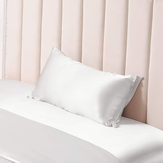 THXSILK 25 Momme Seidenkissenbezug für Haar und Haut - Hypoallergen mit verstecktem Reißverschluss, 40x80cm Holzkohle