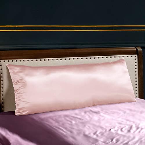 THXSILK 25 Momme Seidenkissenbezug für Haar und Haut - Hypoallergen mit verstecktem Reißverschluss, 40x80cm Holzkohle