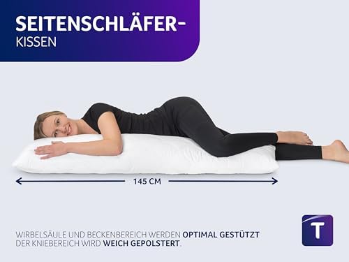 Traumnacht Seitenschläferkissen mit Cord-Bezug, waschbar & leicht, ideal für gemütlichen Schlafkomfort zuhause